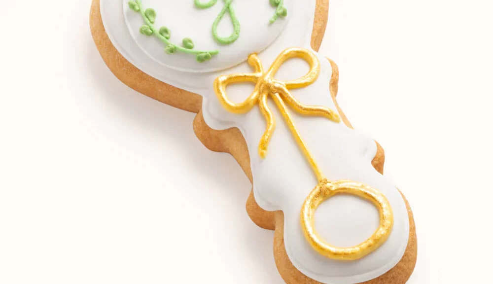 baby rattle cookies