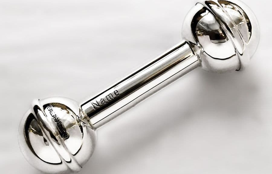 baby silver rattle