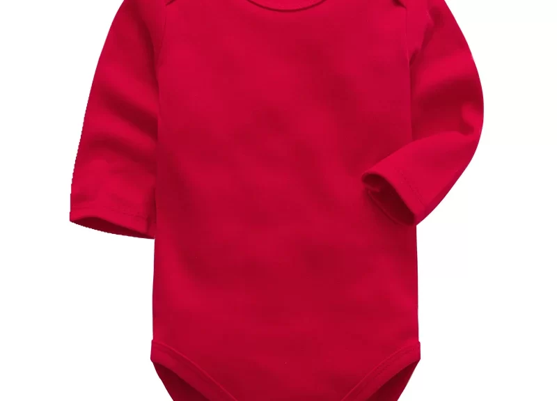 red baby onesie