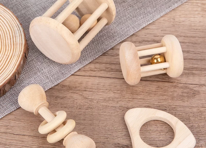 wooden baby rattle