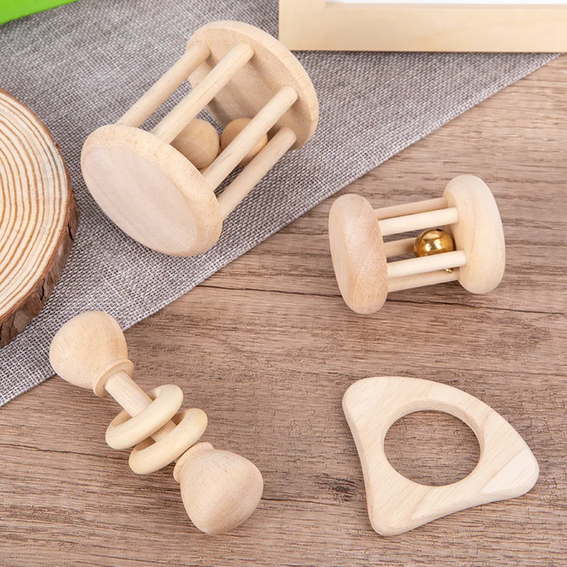 wooden baby rattle