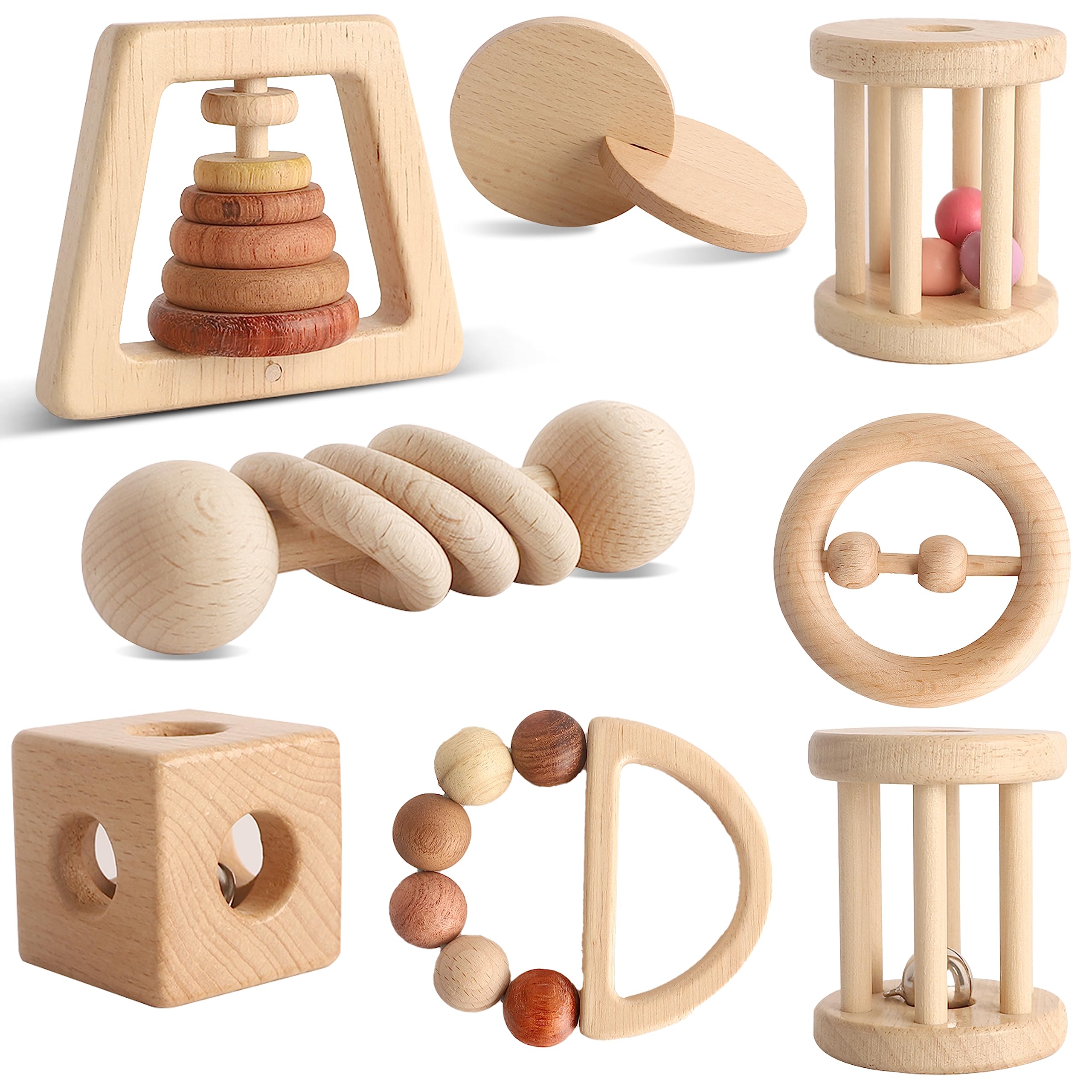 wooden baby rattle