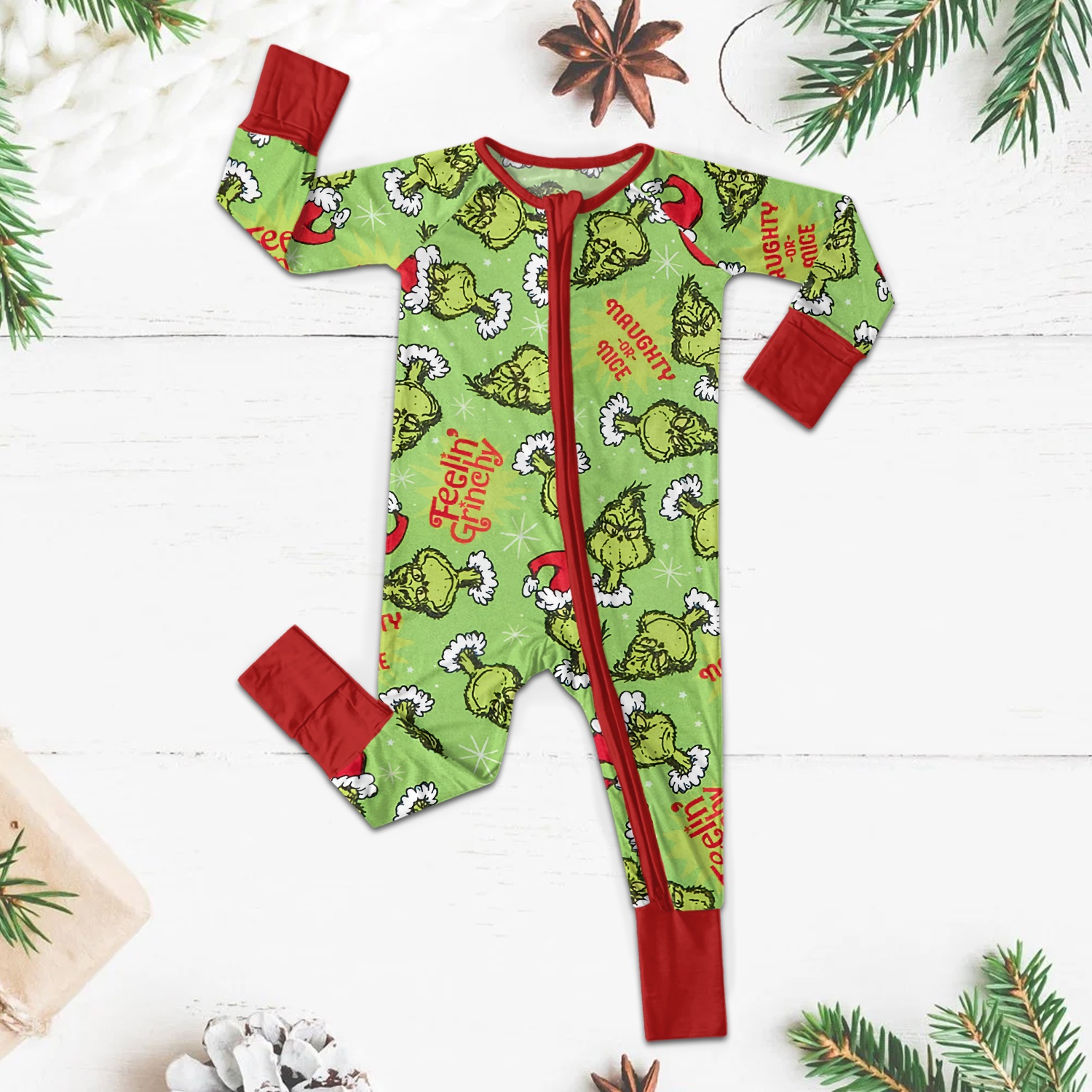 grinch onesie baby