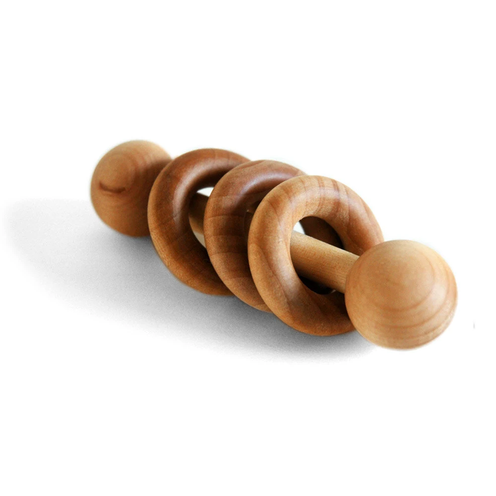 wooden baby rattle